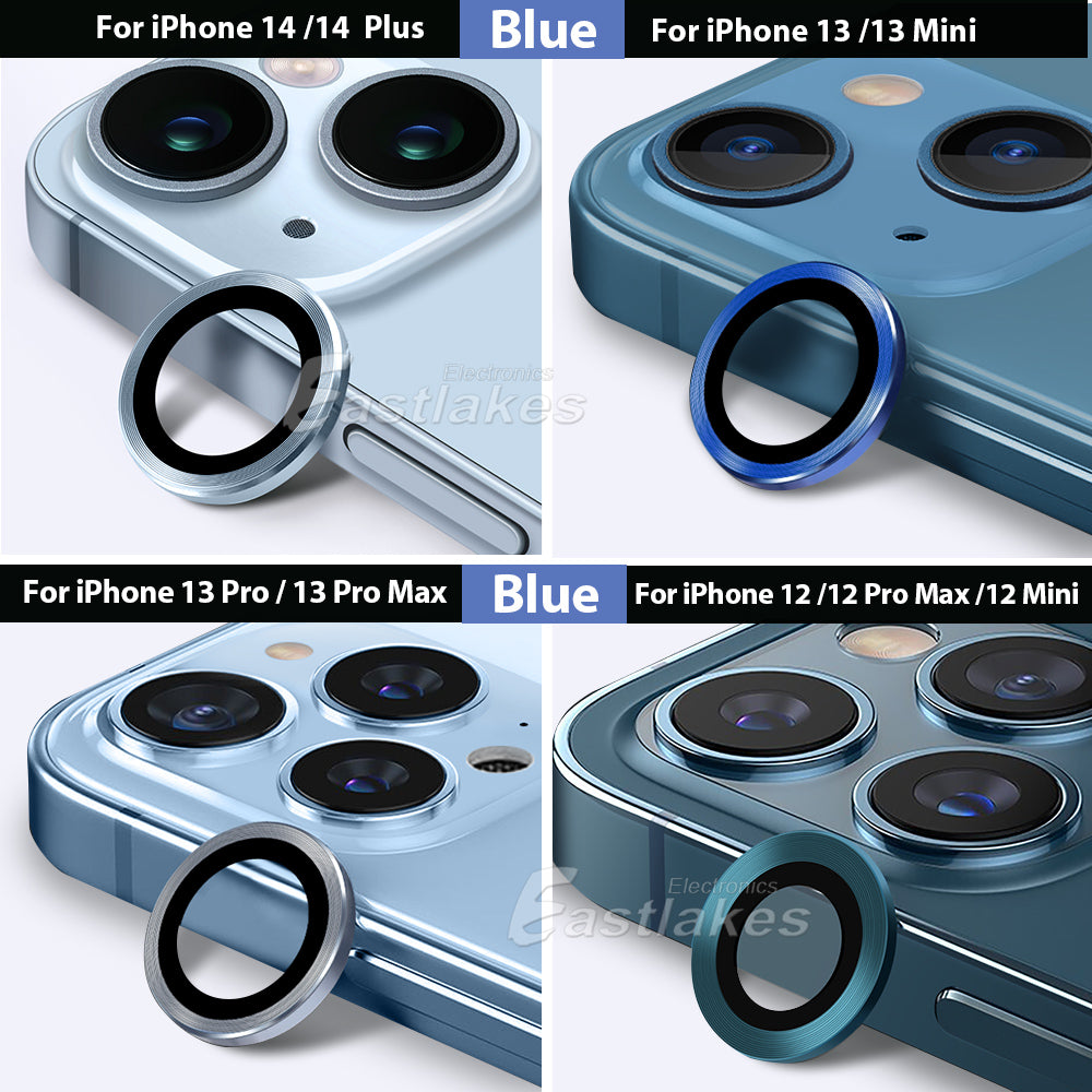 Apple iPhone 14 13 Series Metal Camera Lens Tempered Glass Protector - Eastlakes Electronics